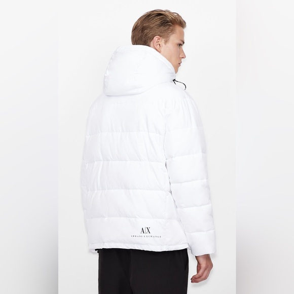 Armani Exchange Blouson White Jacket 6KZB12 ZNICZ 1100 - Picture 4 of 8